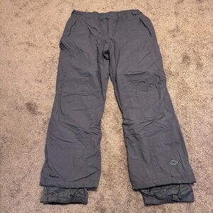 Columbia Snow Pants Mens XL Gray Lined Ski Outdoor Winter Bugaboo Omnitech Logo
